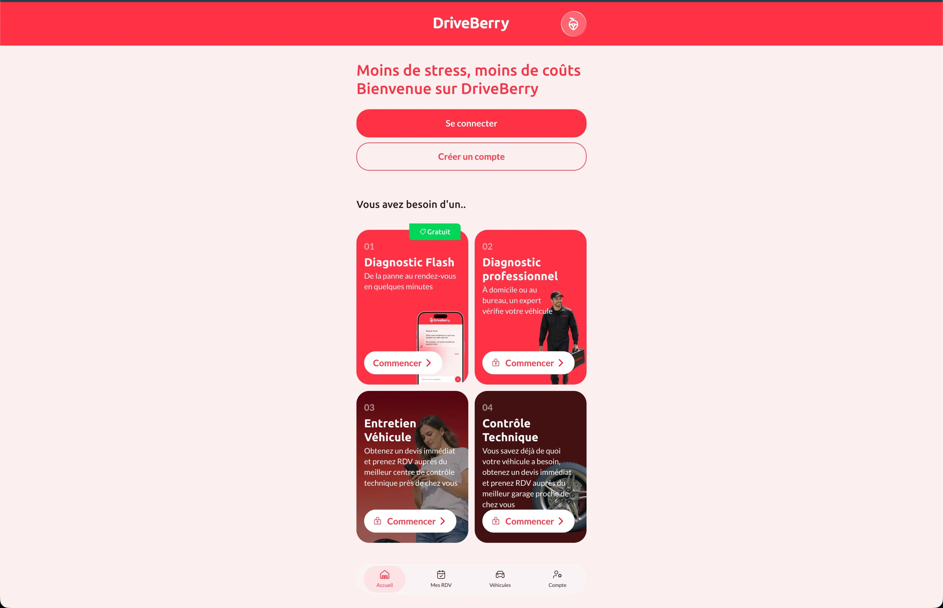 DriveBerry customer app