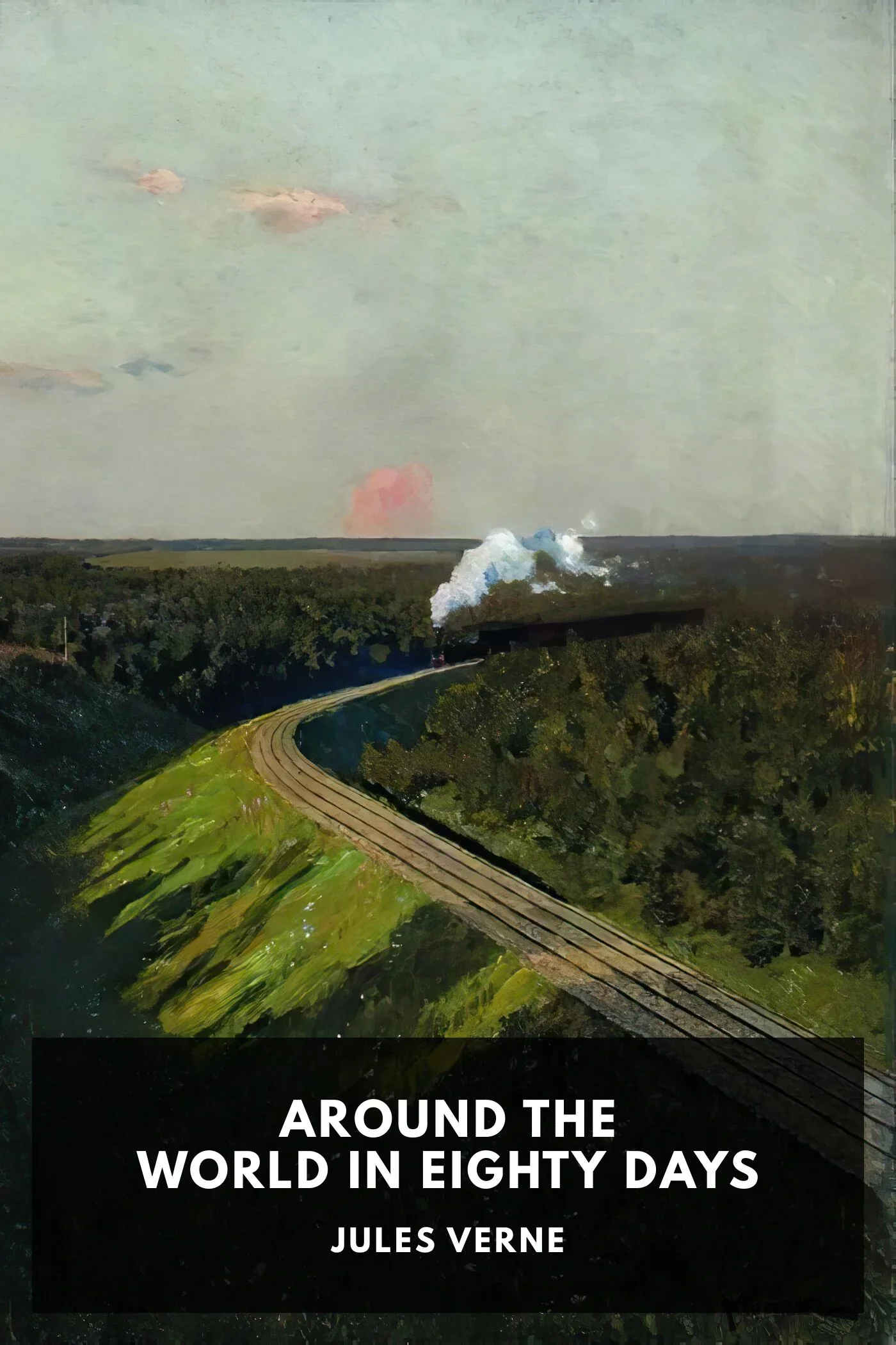 Cover of Around the World in Eighty Days (English edition) by Jules Verne