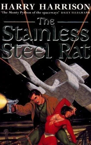 Cover of an English edition of The Stainless Steel Rat by Harry Harrison