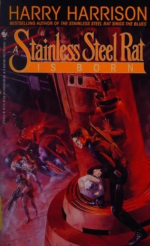 Cover of an English edition of A Stainless Steel Rat Is Born by Harry Harrison