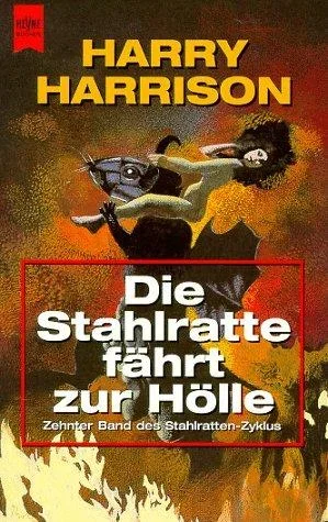 Cover of an English edition of The Stainless Steel Rat Goes to Hell by Harry Harrison