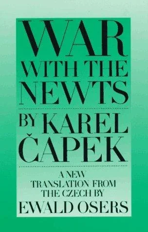 Cover of the English edition of War with the Newts by Karel Čapek