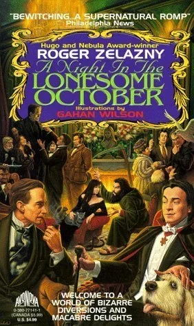 Cover of an English edition of A Night in the Lonesome October by Roger Zelazny