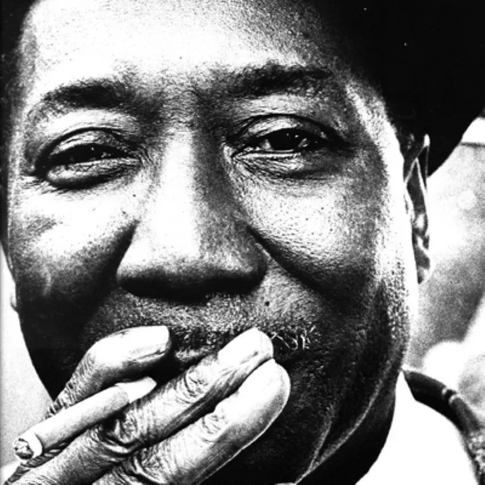 Muddy Waters, black-and-white portrait