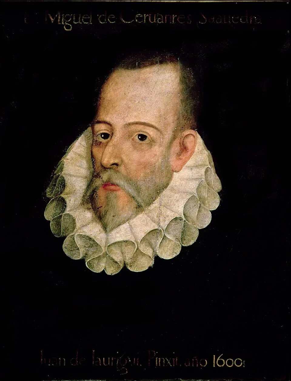 Portrait of Miguel de Cervantes attributed to Juan de Jauregui, 1600