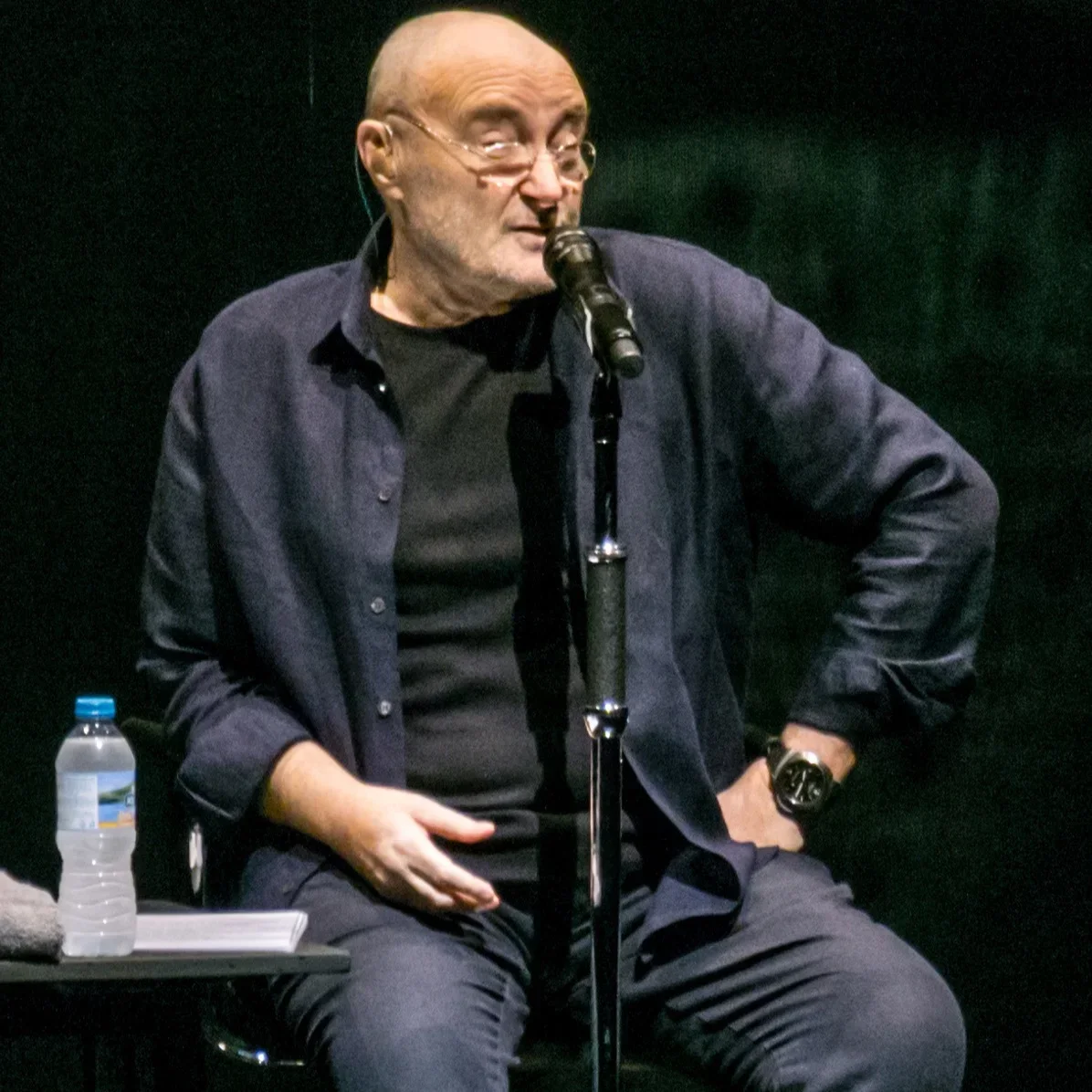 Phil Collins performing live at the Royal Albert Hall, London, 2017